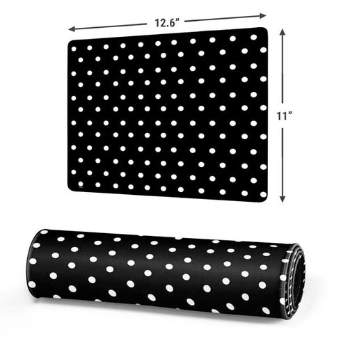 Black and White Polka Dots Gaming Mouse Pad
