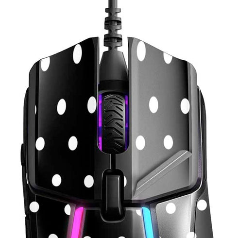 Black and White Polka Dots SteelSeries Rival 600 Gaming Mouse Skin