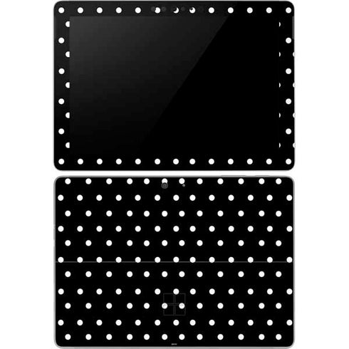 Black and White Polka Dots Surface Go Skin