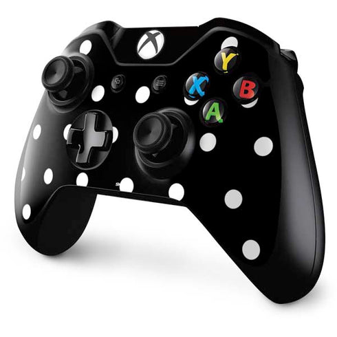 Black and White Polka Dots Xbox One Controller Skin