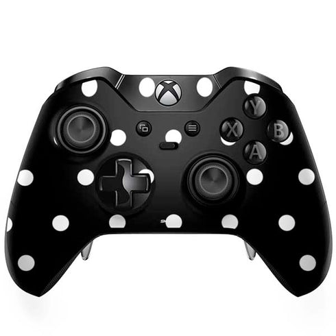 Black and White Polka Dots Xbox One Elite Controller Skin