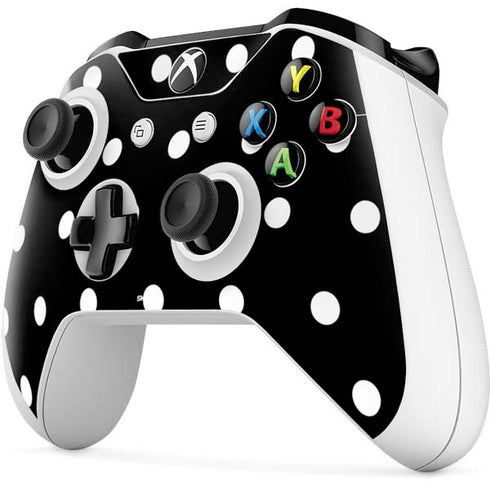 Black and White Polka Dots Xbox One S All-Digital Edition Bundle Skin