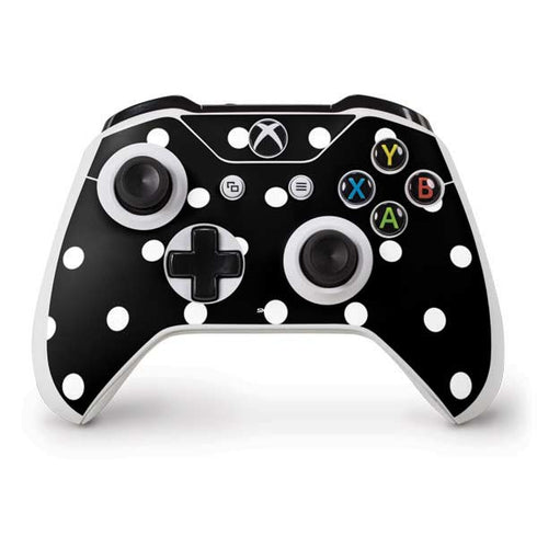 Black and White Polka Dots Xbox One S Controller Skin