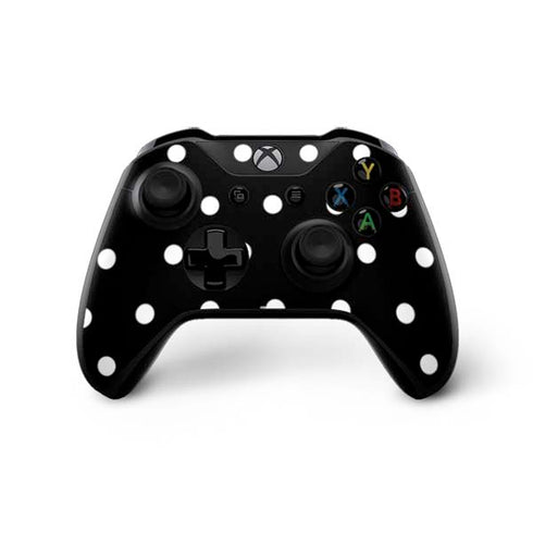 Black and White Polka Dots Xbox One X Controller Skin