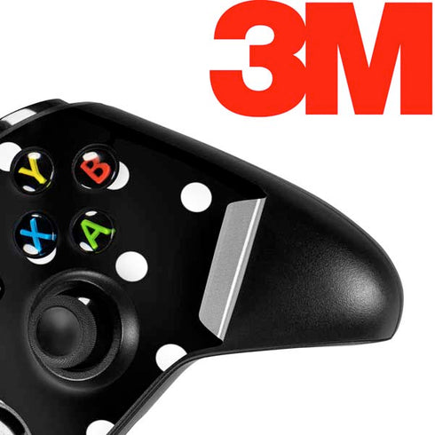 Black and White Polka Dots Xbox One X Controller Skin