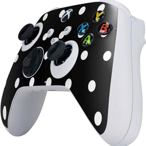 Black and White Polka Dots Xbox Series S Controller Skin