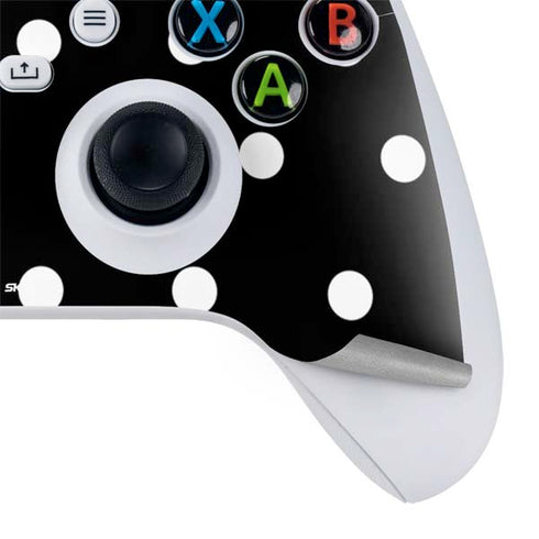 Black and White Polka Dots Xbox Series S Controller Skin