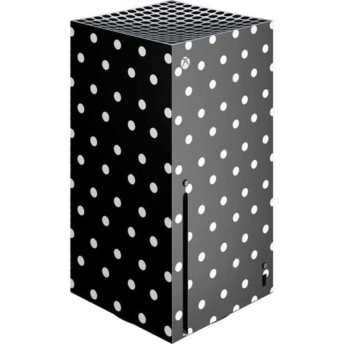 Black and White Polka Dots Xbox Series X Console Skin