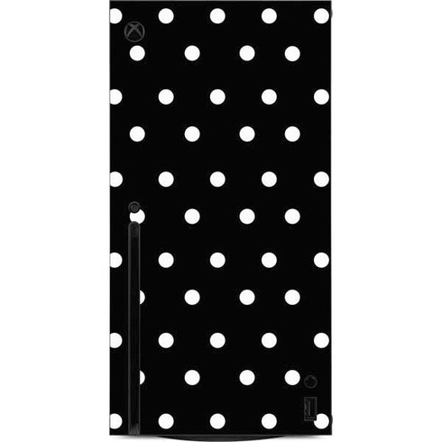 Black and White Polka Dots Xbox Series X Console Skin