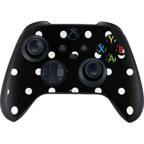 Black and White Polka Dots Xbox Series X Controller Skin
