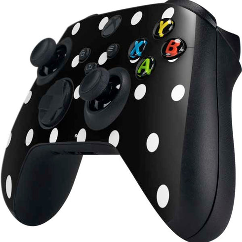 Black and White Polka Dots Xbox Series X Controller Skin