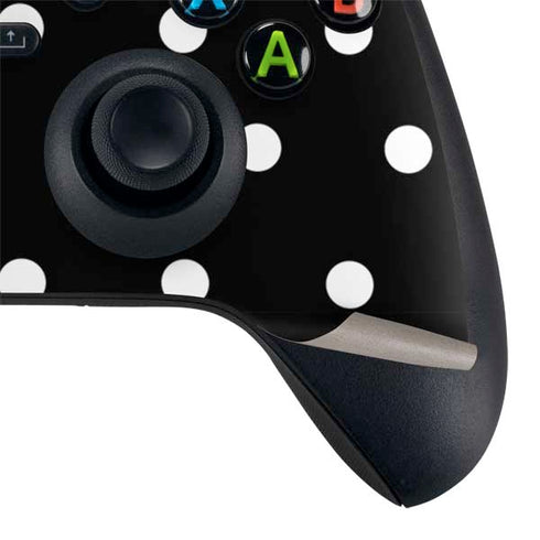 Black and White Polka Dots Xbox Series X Controller Skin
