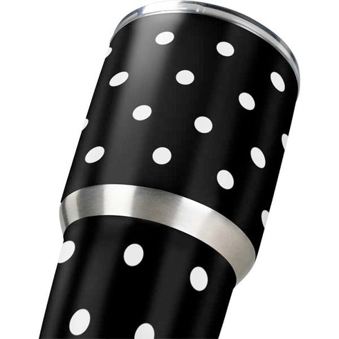 Black and White Polka Dots Yeti 30oz Rambler Tumbler Skin