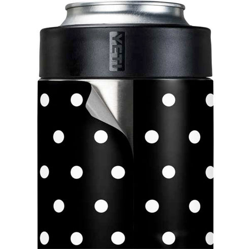 Black and White Polka Dots Yeti Colster Can Insulator Skin