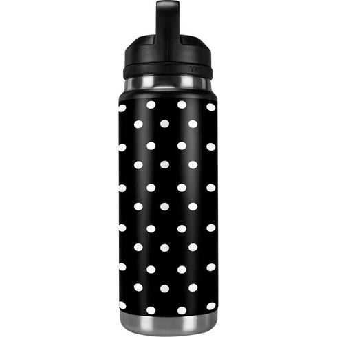 Black and White Polka Dots YETI Rambler 26oz Bottle Skin