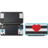Black And White Striped Heart Nintendo 2DS XL (2017) Skin