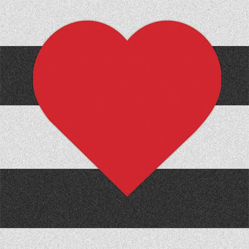 Black And White Striped Heart Nintendo 2DS XL (2017) Skin