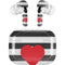 Black And White Striped Heart AirPods Pro 2nd Gen Skin