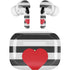 Black And White Striped Heart AirPods Pro 2nd Gen Skin
