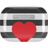 Black And White Striped Heart AirPods Pro 2nd Gen Skin