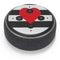 Black And White Striped Heart Amazon Echo Dot Skin