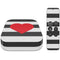 Black And White Striped Heart Apple TV Skin