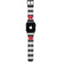 Black And White Striped Heart Apple Watch Band 42-44mm