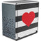 Black And White Striped Heart Cooler Master MasterBox Q300L Mini Tower Skin