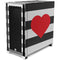 Black And White Striped Heart Corsair 4000D Tempered Glass Mid-Tower ATX Case Skin
