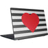 Black And White Striped Heart Dell Vostro Skin