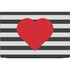 Black And White Striped Heart Dell Vostro Skin