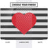 Black And White Striped Heart Dell Vostro Skin
