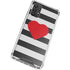 Black And White Striped Heart Galaxy A32 5G Clear Case