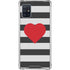 Black And White Striped Heart Galaxy A51 5G Clear Case