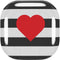 Black And White Striped Heart Galaxy Buds Live Skin