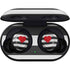 Black And White Striped Heart Galaxy Buds Skin