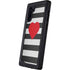 Black And White Striped Heart Galaxy Note 10 Waterproof Case