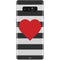 Black And White Striped Heart Galaxy Note 8 Skin