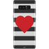 Black And White Striped Heart Galaxy Note 8 Skin