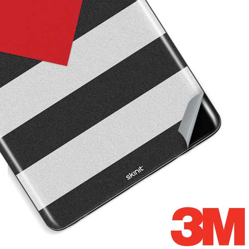 Black And White Striped Heart Galaxy Note 8 Skin