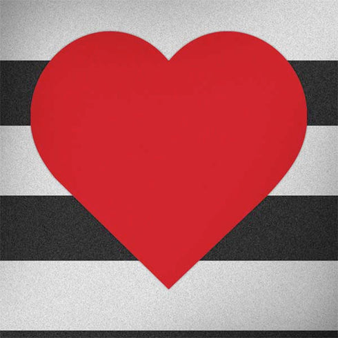 Black And White Striped Heart Galaxy Note 8 Skin