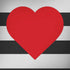 Black And White Striped Heart Galaxy Note 8 Skin