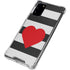Black And White Striped Heart Galaxy Note20 5G Clear Case