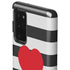 Black And White Striped Heart Galaxy Note20 5G Pro Case