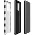 Black And White Striped Heart Galaxy Note20 5G Pro Case