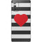 Black And White Striped Heart Galaxy Note20 5G Skin