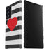 Black And White Striped Heart Galaxy Note20 Ultra 5G Lite Case