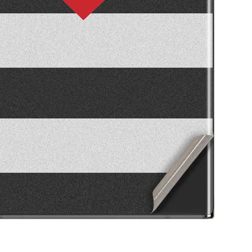 Black And White Striped Heart Galaxy Note20 Ultra 5G Skin