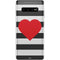 Black And White Striped Heart Galaxy S10 Plus Skin