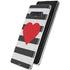 Black And White Striped Heart Galaxy S10 Skin
